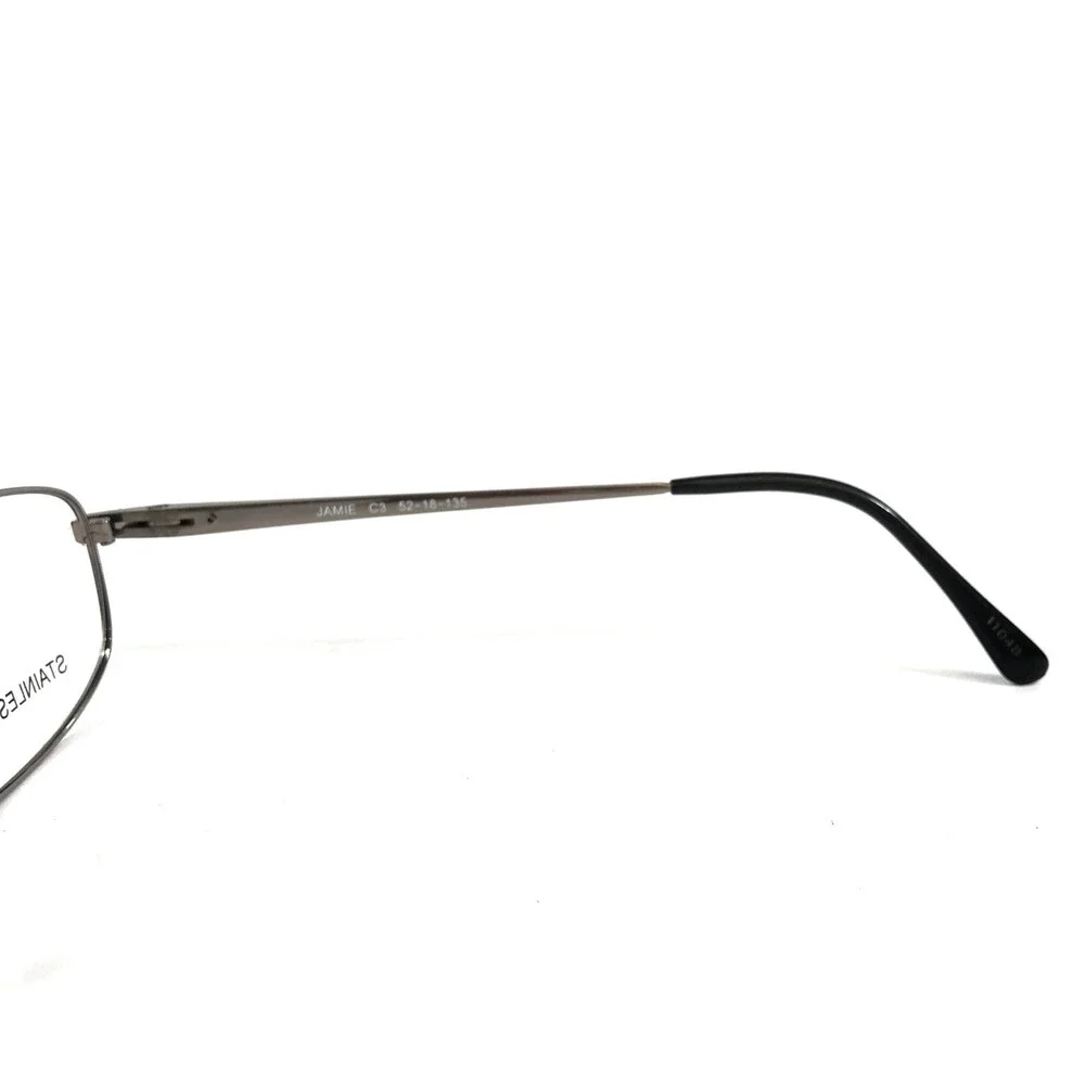 Durango Series Eyeglasses Frames JAMIE C3 Black Silver Rectangle 52-18-135